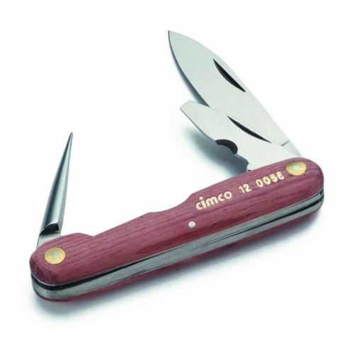 CIMCO 120056 vreckový nôž drevenou rúčkou - trojdielny