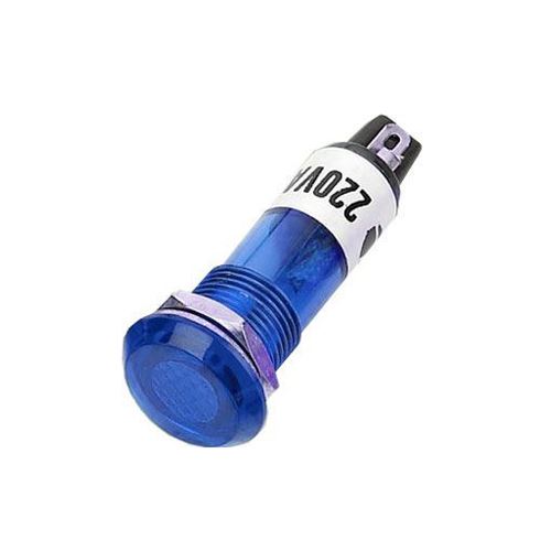 Kontrolka kulatá 230V s doutnavkou, modrá do otvoru 10mm HADEX