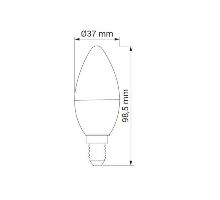 LED žárovka ORO-E14-C37-TOTO-6W-CW-6500K 470 lm (LED-POL) (1)