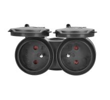Solight dvojzásuvka do vlhka, IP44, čierna (5)