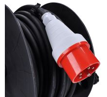 Solight prodlužovací přívod - na bubnu, zásuvky 400V + 230V, 25m kabel guma-neopren 5x1,5mm2, IP44 (5)