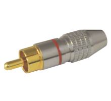 Konektor CINCH kabel kov nikl pr.5mm červený Konektor CINCH kabel kov nikl pr.5mm červený
