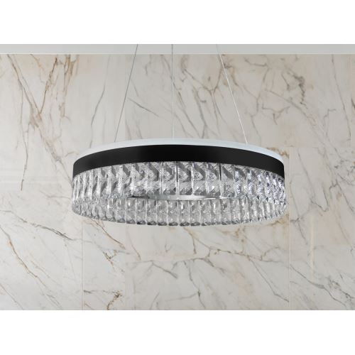 LED luxusní závěsné křišťálové svítidlo s dálkovým ovladačem 90W - TA2300/B