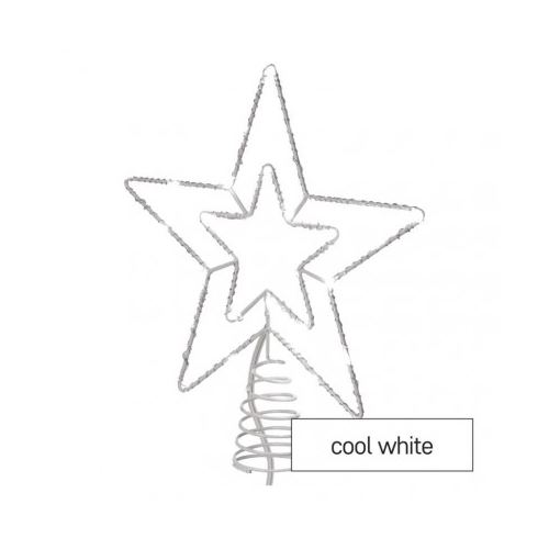 Štandard LED spojovacia vianočná hviezda, 28,5 cm, vonkajšia aj vnútorná, studená biela
