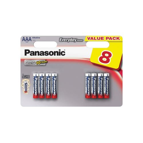 Baterie AAA (R03) alkalická PANASONIC Evolta 8ks / blistr