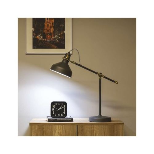 Stolná lampa HARRY na žiarovku E27, tmavo šedá