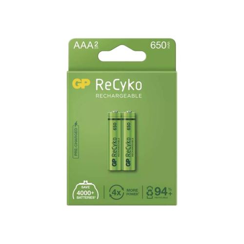 Baterie AAA (R03) nabíjecí 1,2V/650mAh GP Recyko 2ks