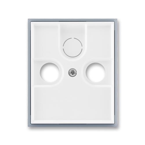 Kryt zásuvky televizní, rozhlasové a satelitní, bílá/ledová šedá, ABB, Element 5011E-A00300 04