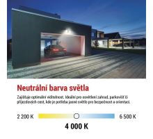 LED reflektor TAMBO se senzorem pohybu, 30 W, 3000 lm, černý (10)