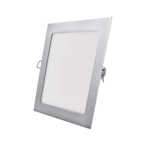 LED panel 225×225, čtvercový vestavný stříbrný, 18W neut. b.