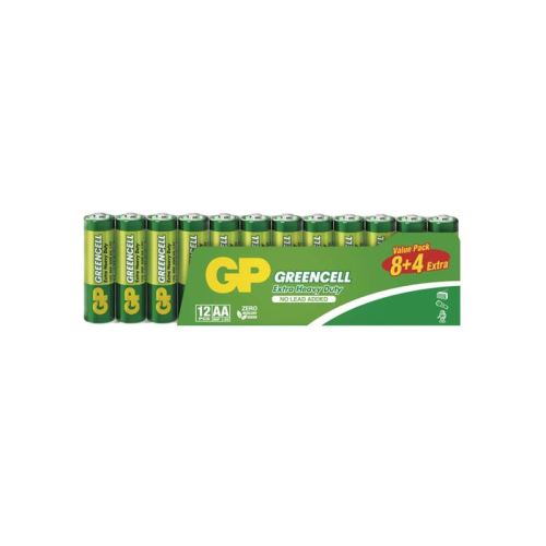 Baterie AA (R6) Zn-Cl GP Greencell 12ks