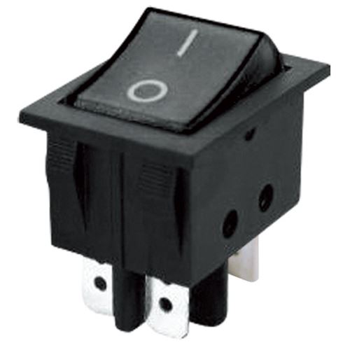 Přepínač kolébkový 2pol./4pin (ON)-OFF 250V/15A