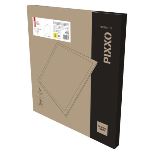 LED panel 60 × 60, štvorcový zabudovateľný biely, 48W neutr.b., IP65