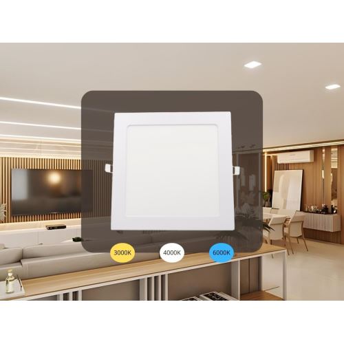 LED vsazený panel 18W / PS / SMD / CCT / WH - LPL234