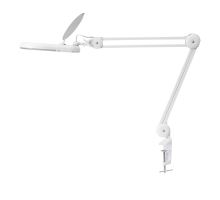 Stolná lupa s osvetlením LED, 8D, 3X, so svorkou, biela Stolná lupa s osvetlením LED, 8D, 3X, so svorkou, biela