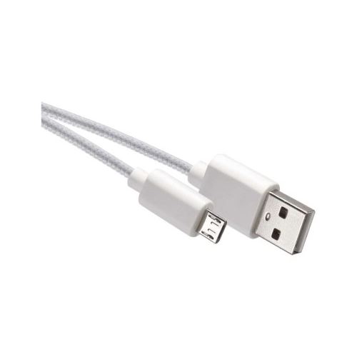 USB kabel 2.0 A/M - micro B/M 1m bílý