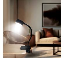 Solight LED stolní nabíjecí lampička, 2W, 210lm, 3CCT, černá, clip (1)