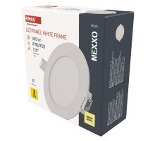 LED vstavané svietidlo NEXXO, kruhové, biele, 7W, teplá biela