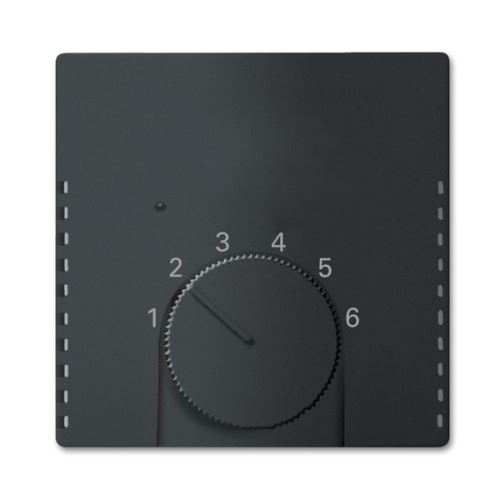 Kryt termostatu pre vykurovanie / chladenie, machová čierna, ABB Future linear 2CKA001710A4020