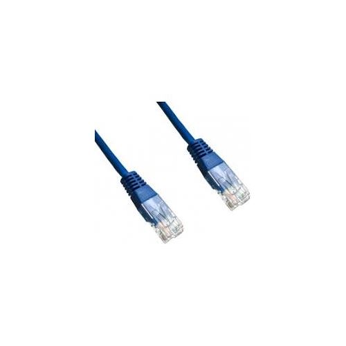 Patch kabel CAT5E UTP PVC 0,5m modrý DATACOM 1503