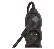 Prodlužovací kabel 3 zásuvky 5m, černý (7)