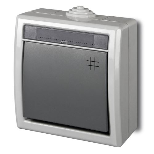 ATLAS IP55 Prepínač krížový č.7, sivý