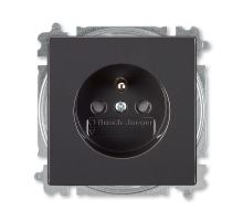 Zásuvka jednonásobná s clonka, bezskrutkové svorky, antracitová, ABB Future linear, Solo 5519B-A0235781 Zásuvka jednonásobná s clonka, bezskrutkové svorky, antracitová, ABB Future linear, Solo 5519B-A0235781