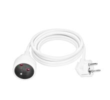 Solight prodlužovací kabel - spojka, 1 zásuvka, bílá, 3m (1)