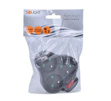 Solight rozbočka, 3 x 10A, černá, vypínač (4)