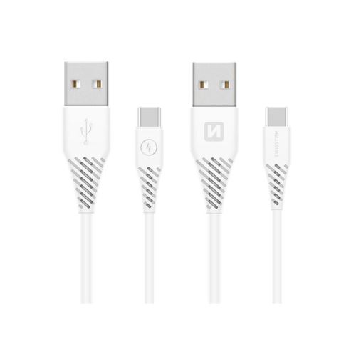 Kabel SWISSTEN 71504402 USB/USB-C 3.1 1,5m White (delší konektor 9mm)
