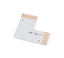 Spojka rohová, spájkovacia, pre LED pásiky RGBW 10mm, PCB Spojka rohová, spájkovacia, pre LED pásiky RGBW 10mm, PCB