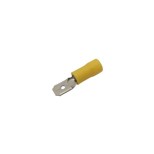 Konektor faston 6.3mm, vodič 4.0-6.0mm žlutý