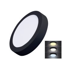 Solight LED mini panel CCT, prisadený, 18W, 1530lm, 3000K, 4000K, 6000K, okrúhly, čierna farba Solight LED mini panel CCT, prisadený, 18W, 1530lm, 3000K, 4000K, 6000K, okrúhly, čierna farba