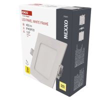 LED vestavné svítidlo NEXXO, čtvercové, bílé, 7W, teplá bílá