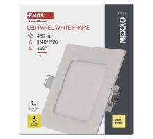 LED vestavné svítidlo NEXXO, čtvercové, bílé, 7W, teplá bílá (8)