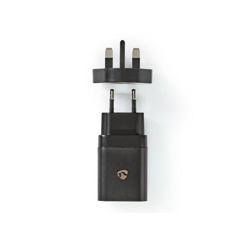 Cestovní adaptér USB Nedis WCPD18WU102BK pro použití z ČR ve Velké Británii