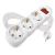 Prodlužovací kabel 5 m / 3 zásuvky / s vypínačem / bílý / PVC / 1,5 mm2