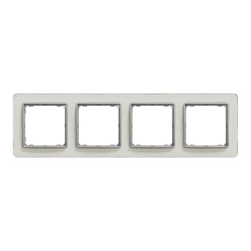 Sedna Elements rámček 4-násobný biele sklo