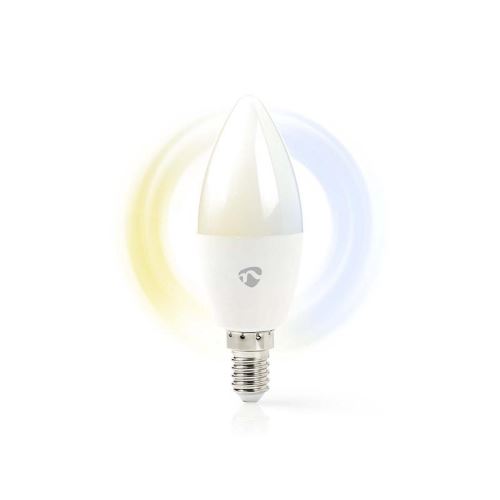 Smart LED žárovka E14 4.9W bílá NEDIS WIFILRW10E14 WiFi Tuya