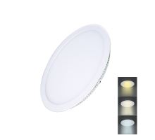 Solight LED mini panel CCT, podhledový, 12W, 900lm, 3000K, 4000K, 6000K, kulatý