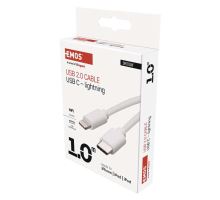 Nabíjecí a datový kabel USB-C 2.0 / Lightning MFi, 1 m, bílý (6)