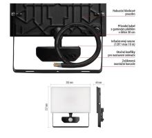LED reflektor TAMBO se senzorem pohybu, 50 W, 5000 lm, černý (11)