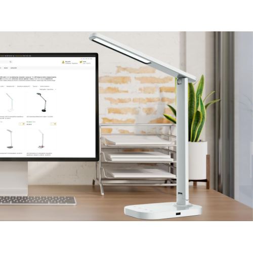 LED lampa KIARA 7W stmívatelná s USB + noční světlo + časovač - DL4304/W