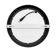 Solight LED mini panel CCT, přisazený, 18W, 1530lm, 3000K, 4000K, 6000K, kulatý, černá barva (5)