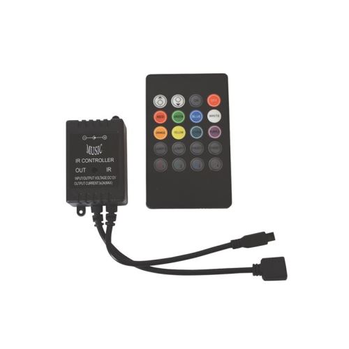 Ovládač pre LED pásik RGB IR + zvukový