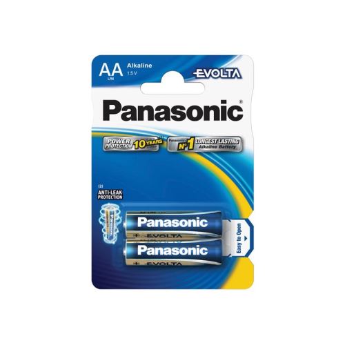 Baterie AA (R6) alkalická PANASONIC Evolta 2ks / blistr