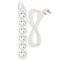Prodlužovací kabel – 6 zásuvek, 5m, bílý (2)