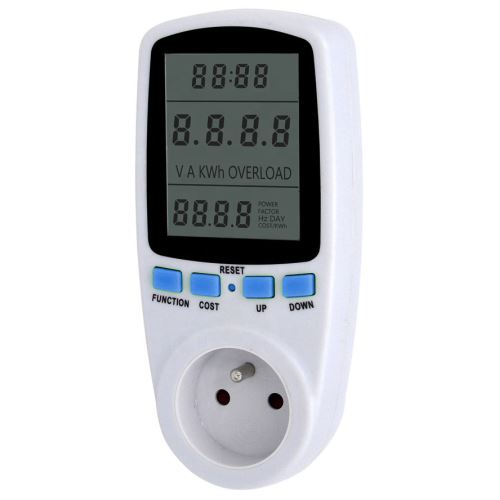 Elektromer zásuvkový merač spotreby s pamäťou PM6 - digitálny wattmeter do zásuvky zálohovania