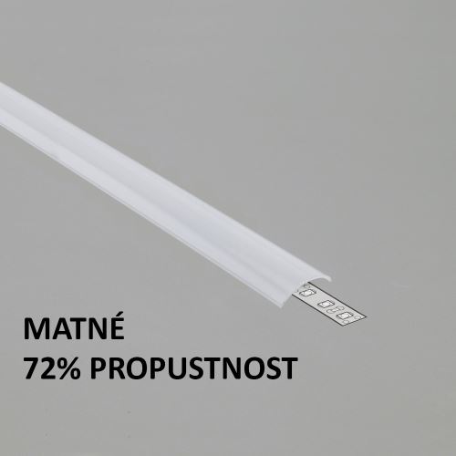 Plexi L16d KLIK matné oblé pro FKU65, 2m