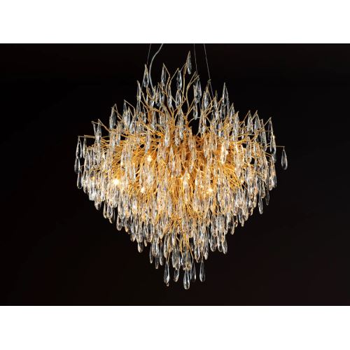 Luxusní závěsný křišťálový lustr 12 x G9 - CA061/800